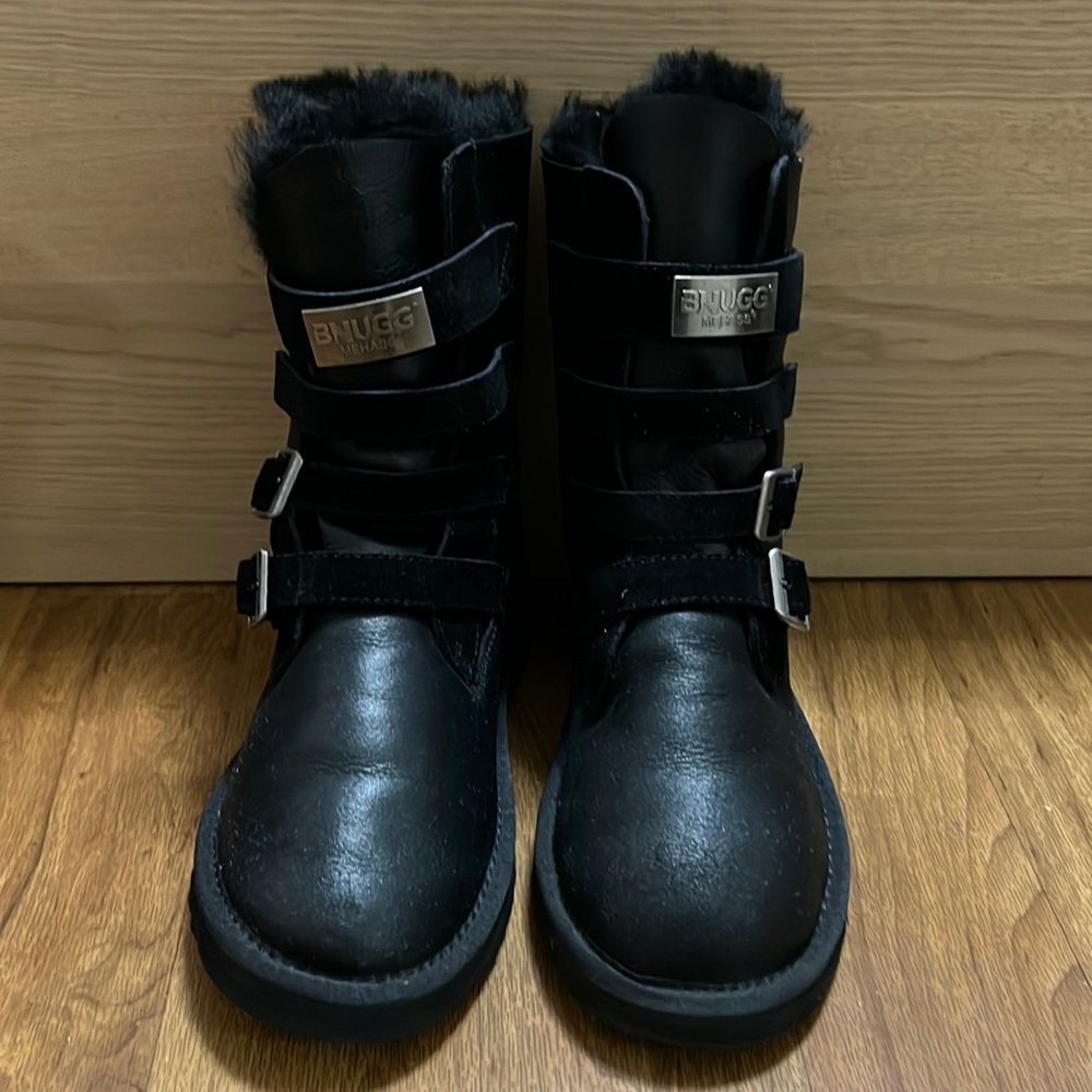 BNUGG MEHASS Black Winter Strap Boot Size 39 W 8
